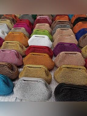 Green Woven Handbag — Women's Crochet Top-Handle Bag